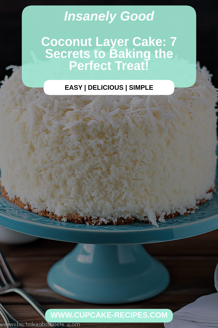 Coconut Layer Cake final dish beautifully presented and ready to serve