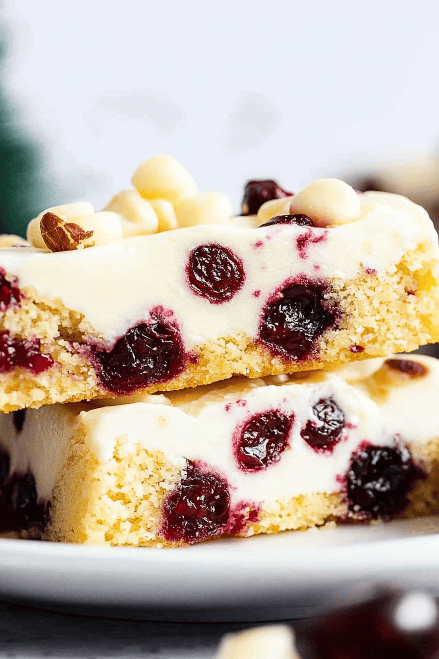 Cranberry bliss bars ingredients organized and measured on kitchen counter