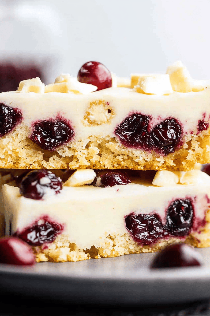 Cranberry bliss bars