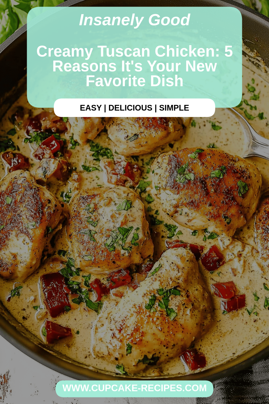 Creamy Tuscan Chicken final dish beautifully presented and ready to serve