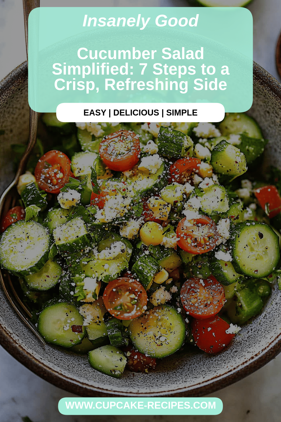 Cucumber Salad Recipe final dish beautifully presented and ready to serve