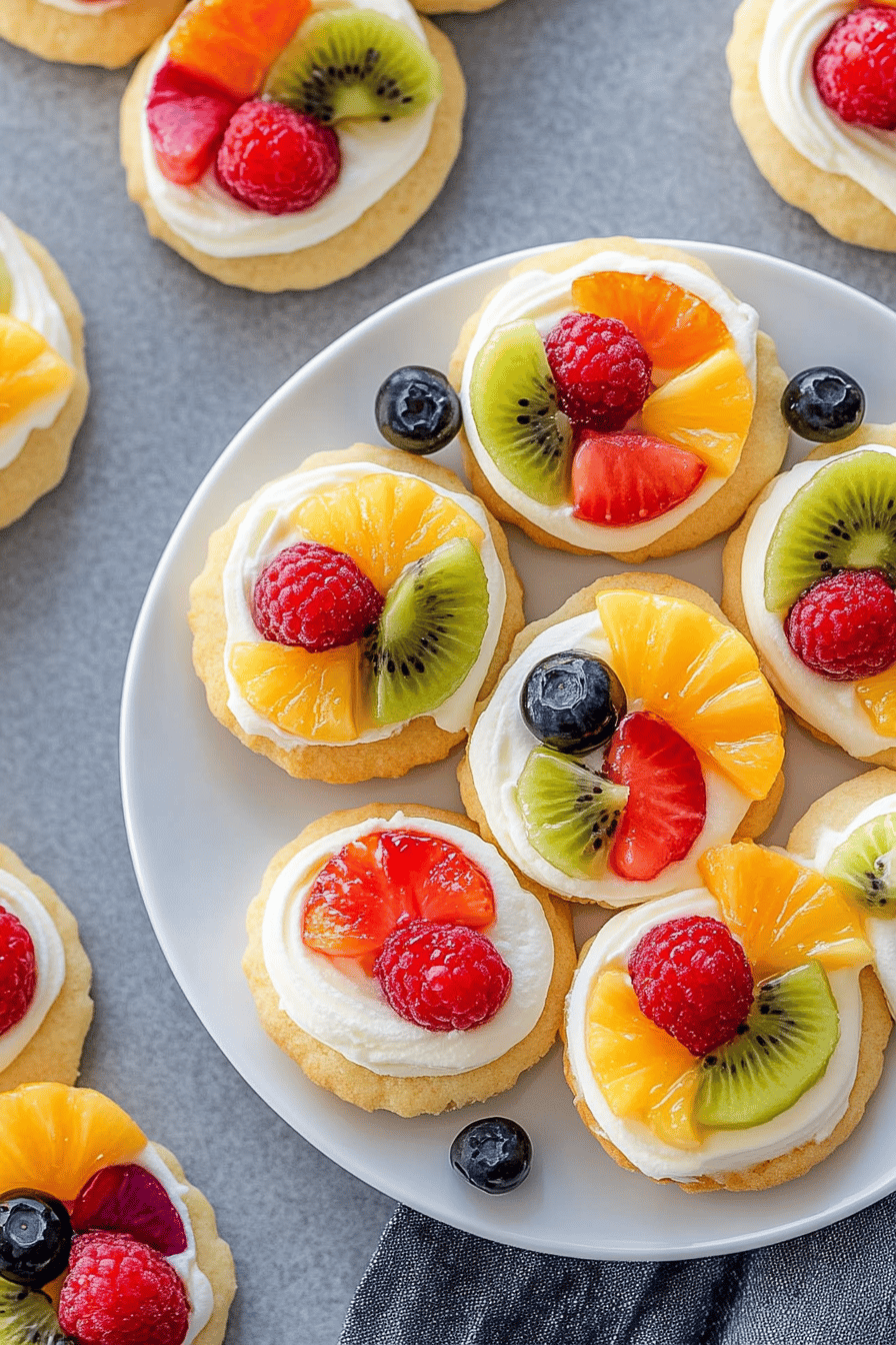 Fruit Pizza Sugar Cookies ingredients organized and measured on kitchen counter