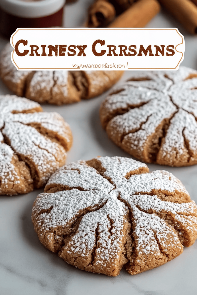 Gingerbread Crinkle Cookies