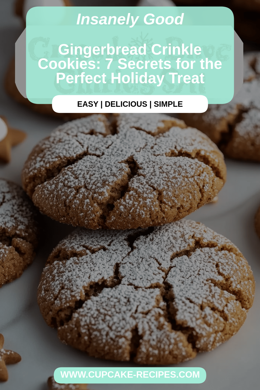 Gingerbread Crinkle Cookies final dish beautifully presented and ready to serve