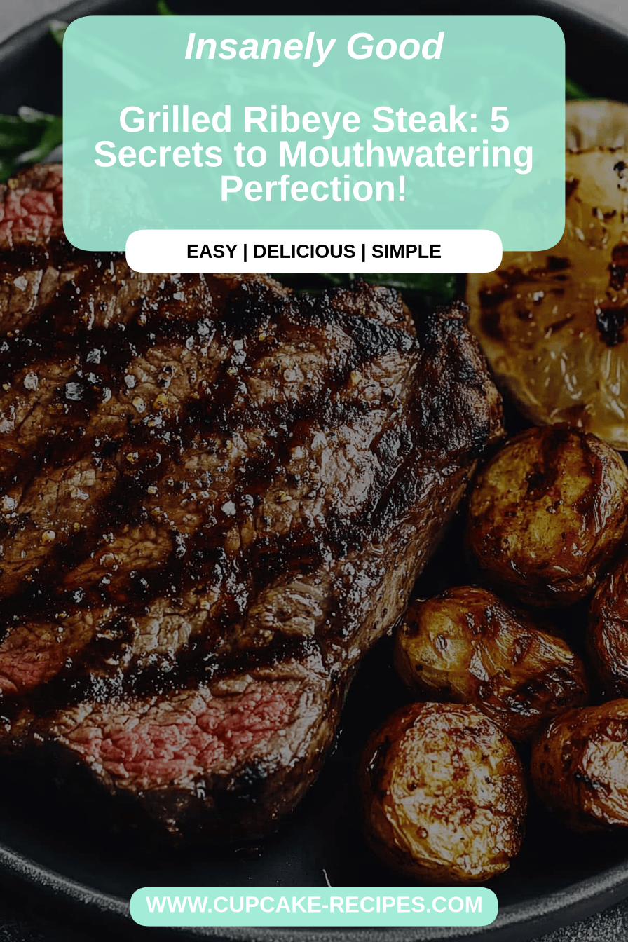 Grilled Ribeye Steak final dish beautifully presented and ready to serve