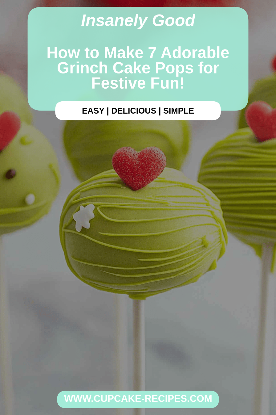 Grinch Cake Pops final dish beautifully presented and ready to serve