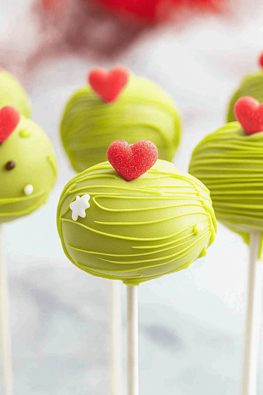 Grinch Cake Pops ingredients organized and measured on kitchen counter