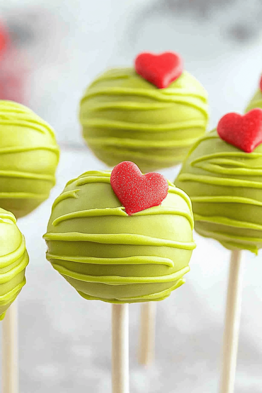 Grinch Cake Pops