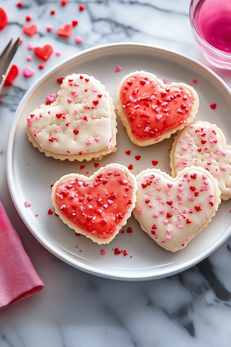 Heart shaped pop tarts slice on plate showing perfect texture and swirl pattern