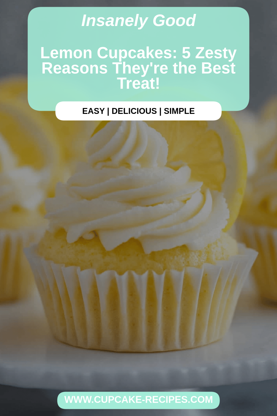 Lemon Cupcakes final dish beautifully presented and ready to serve