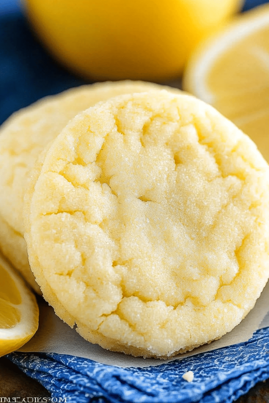 Lemon Sugar Cookies ingredients organized and measured on kitchen counter