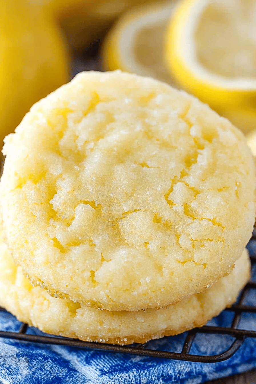 Lemon Sugar Cookies slice on plate showing perfect texture and swirl pattern