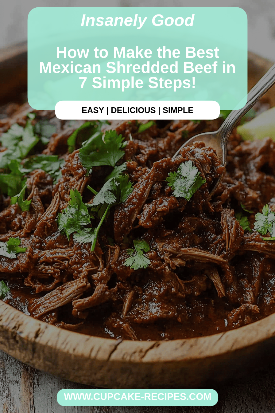Mexican Shredded Beef final dish beautifully presented and ready to serve