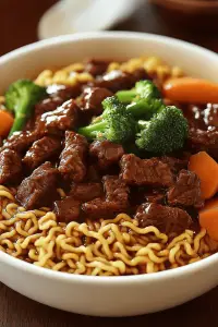 Mongolian beef ramen
