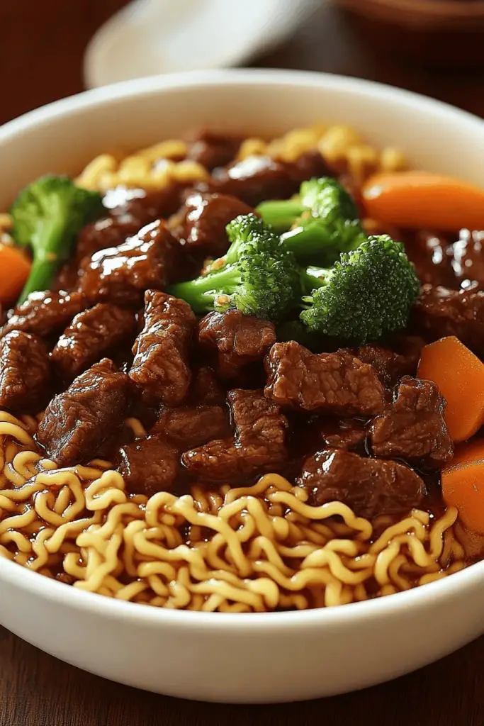 Mongolian beef ramen
