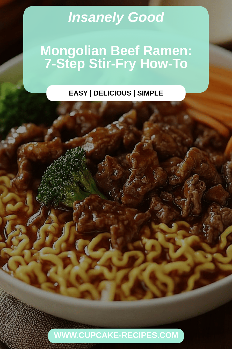 Mongolian beef ramen final dish beautifully presented and ready to serve