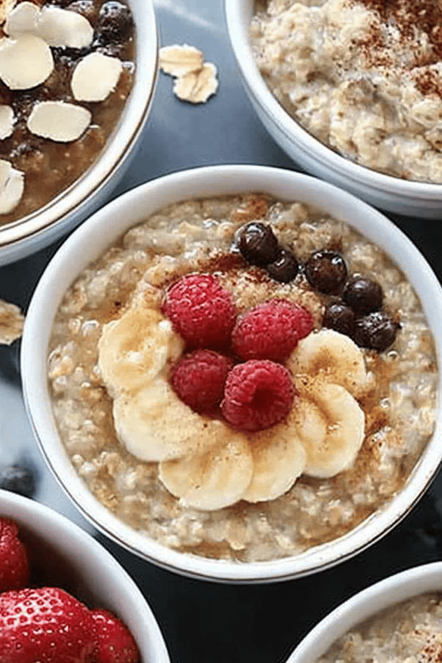 Oatmeal recipe slice on plate showing perfect texture and swirl pattern