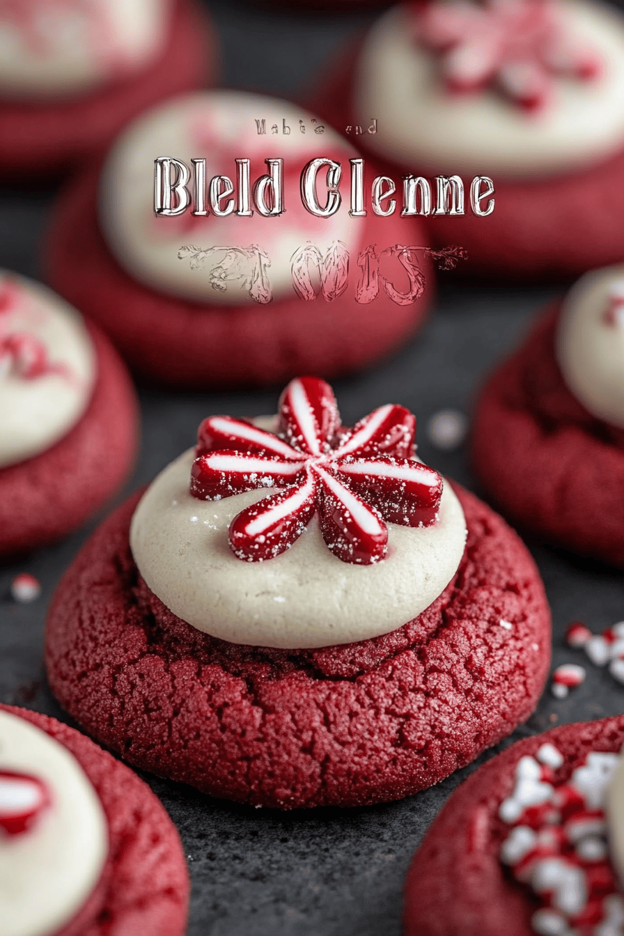 Peppermint Red Velvet Cookies slice on plate showing perfect texture and swirl pattern