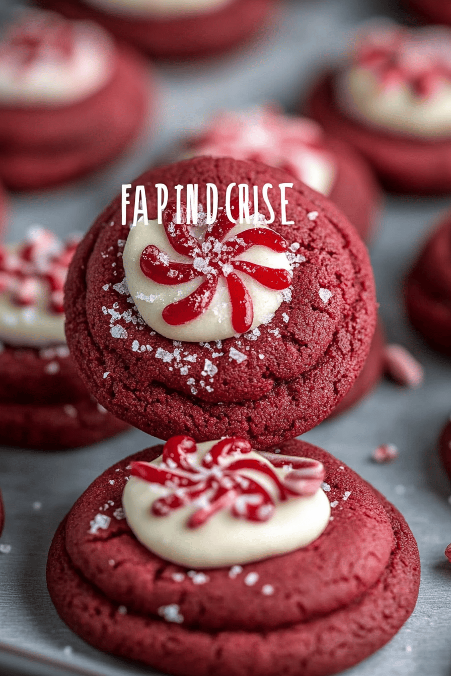 Peppermint Red Velvet Cookies