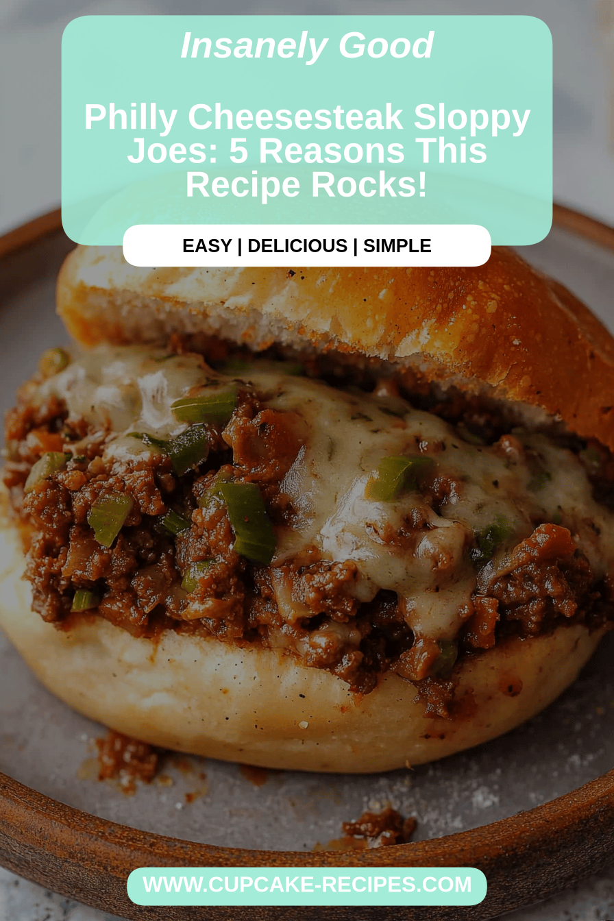 Philly Cheesesteak Sloppy Joes final dish beautifully presented and ready to serve