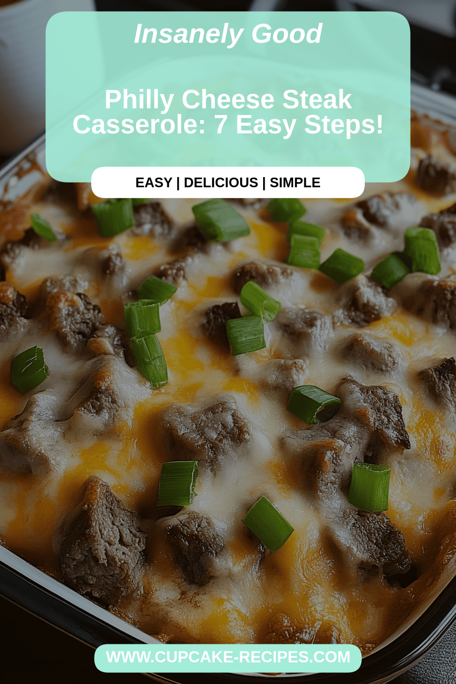 Philly cheese steak casserole final dish beautifully presented and ready to serve
