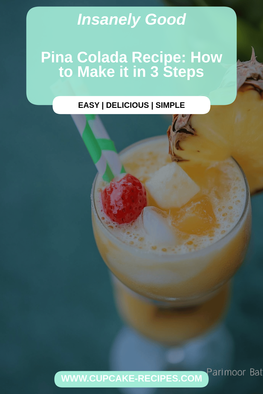 Pina Colada Recipe final dish beautifully presented and ready to serve