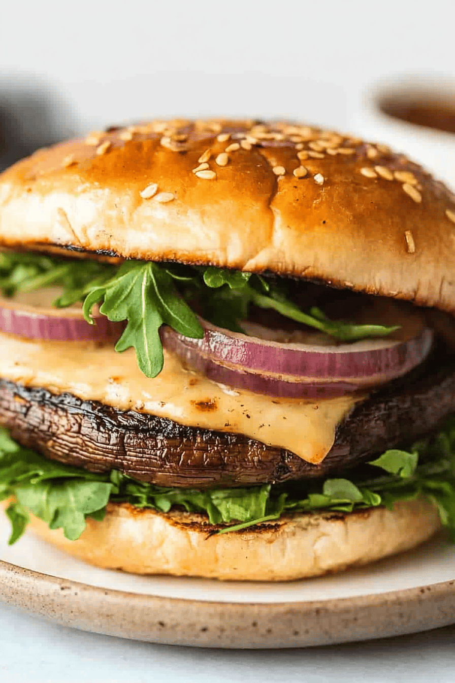 Portobello mushroom burger