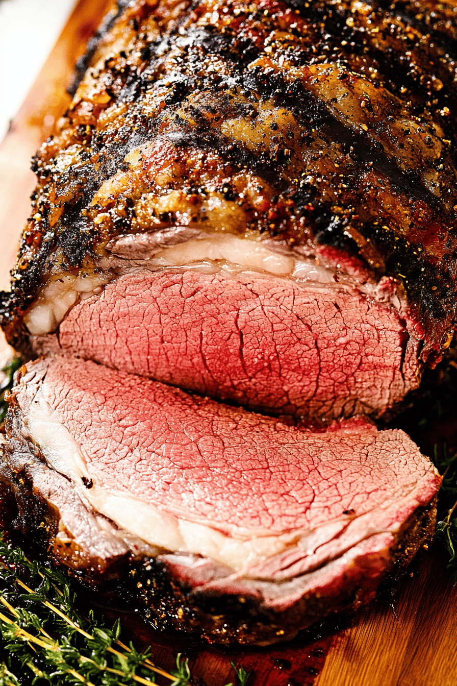 Prime Rib Cooking ingredients organized and measured on kitchen counter