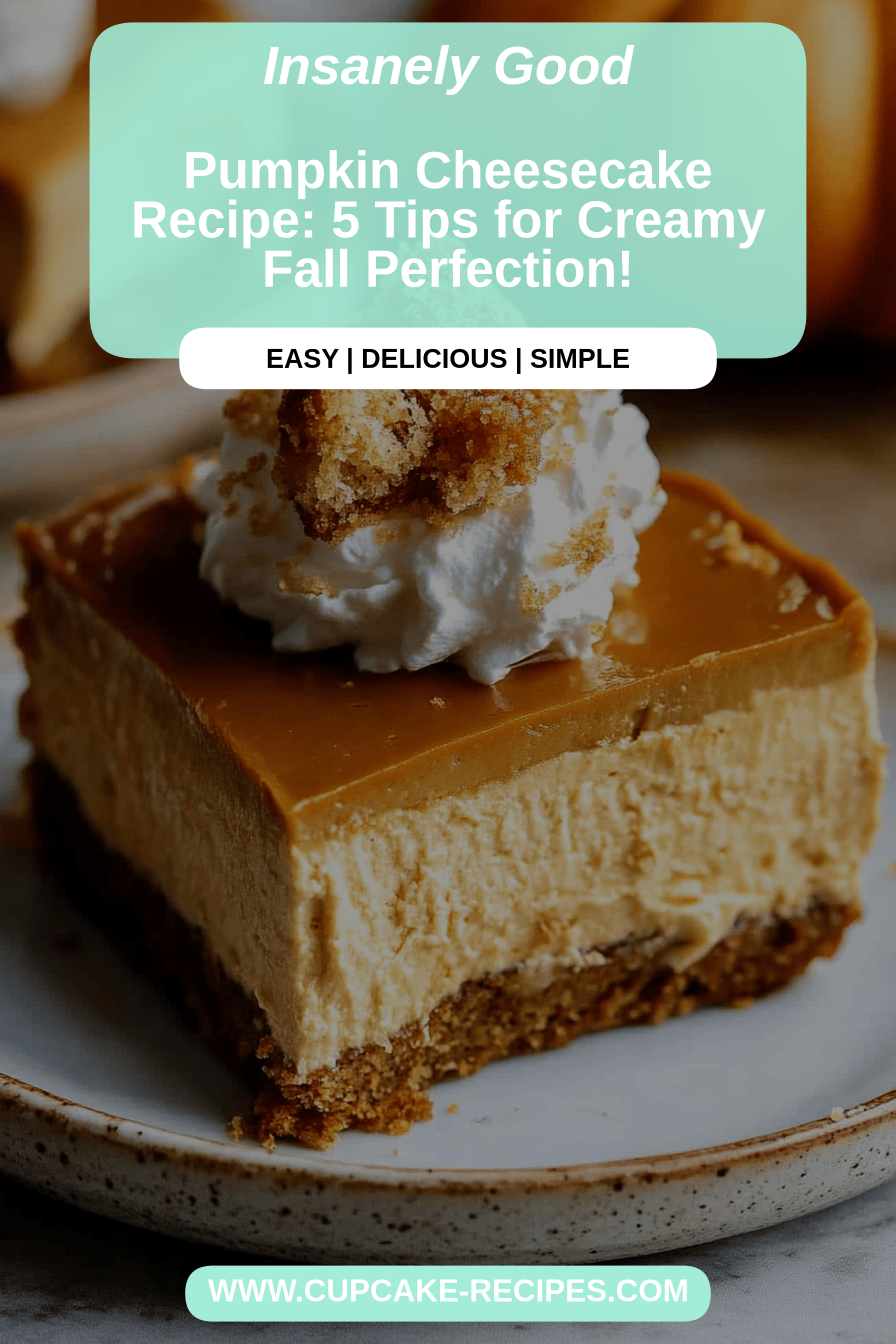Pumpkin Cheesecake Recipe final dish beautifully presented and ready to serve