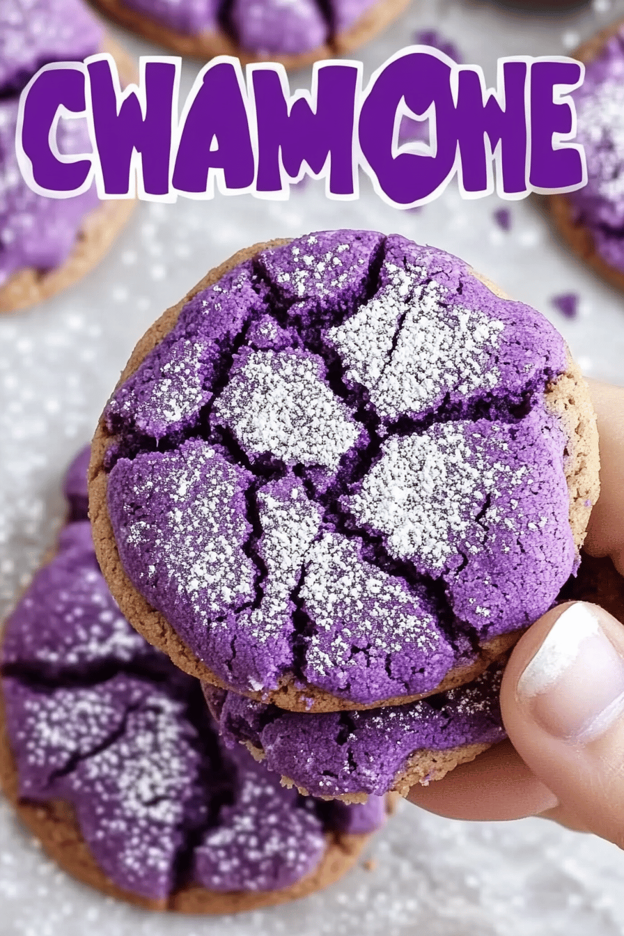 Purple Crinkle Cookies
