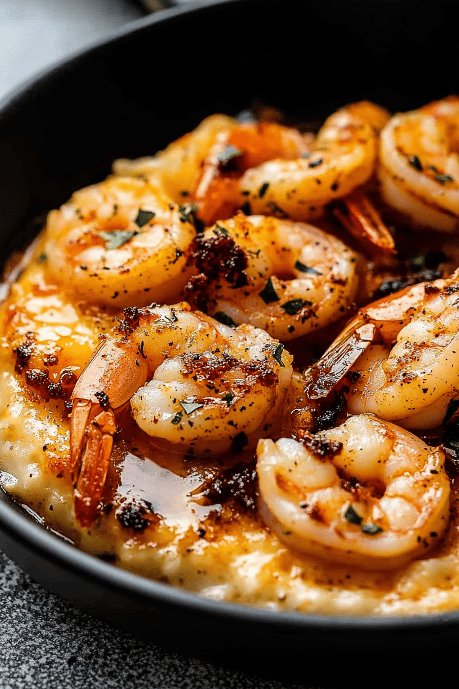 Shrimp and Grits Recipe ingredients organized and measured on kitchen counter