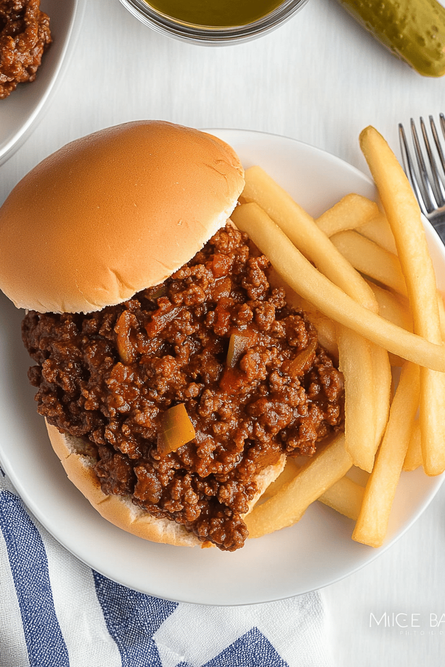 Sloppy Joe recipe ingredients organized and measured on kitchen counter