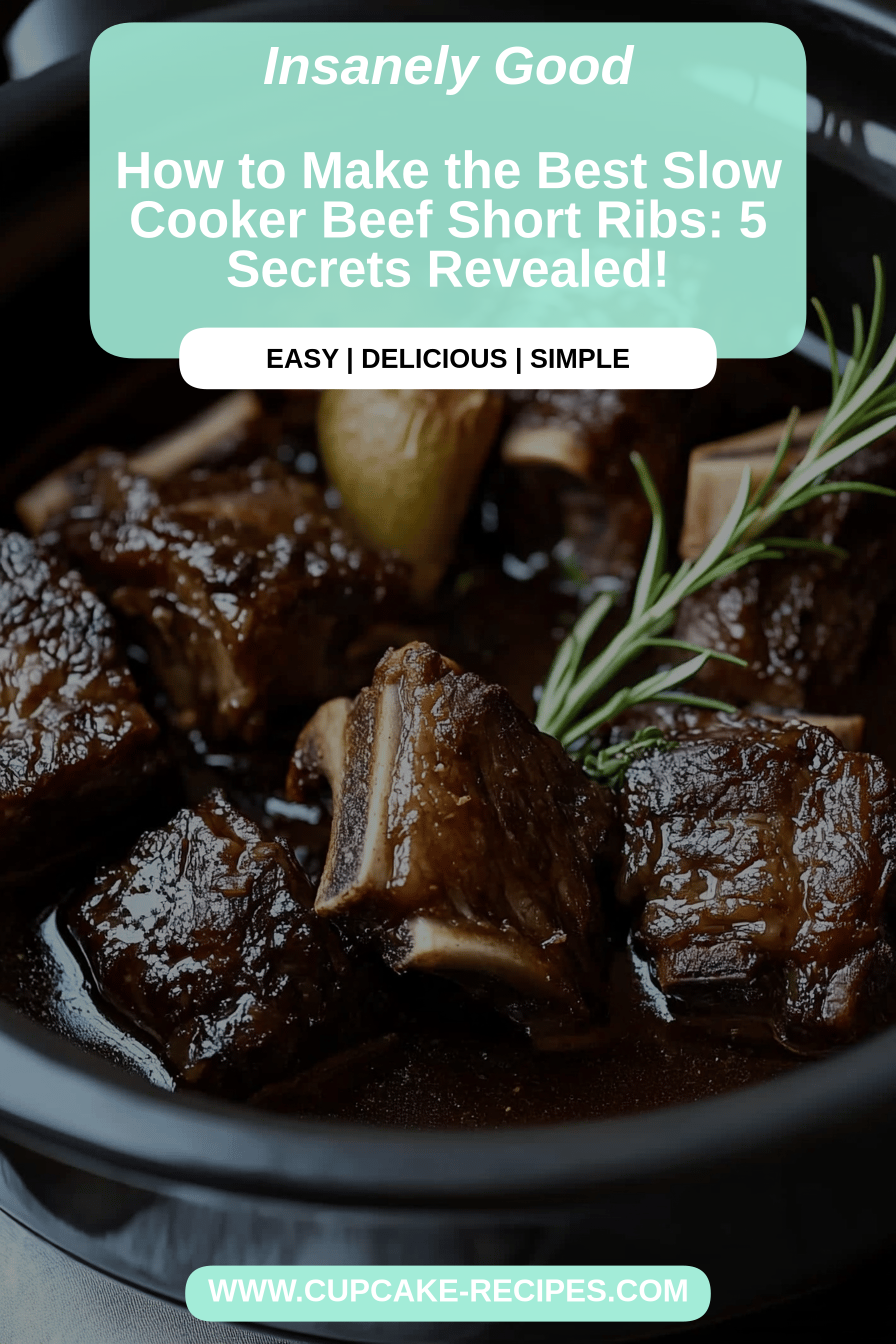 Slow Cooker Beef Short Ribs final dish beautifully presented and ready to serve