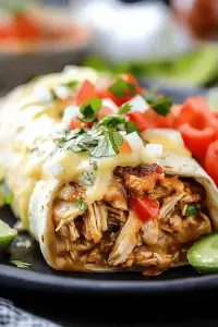 Smothered Baked Chicken Burritos