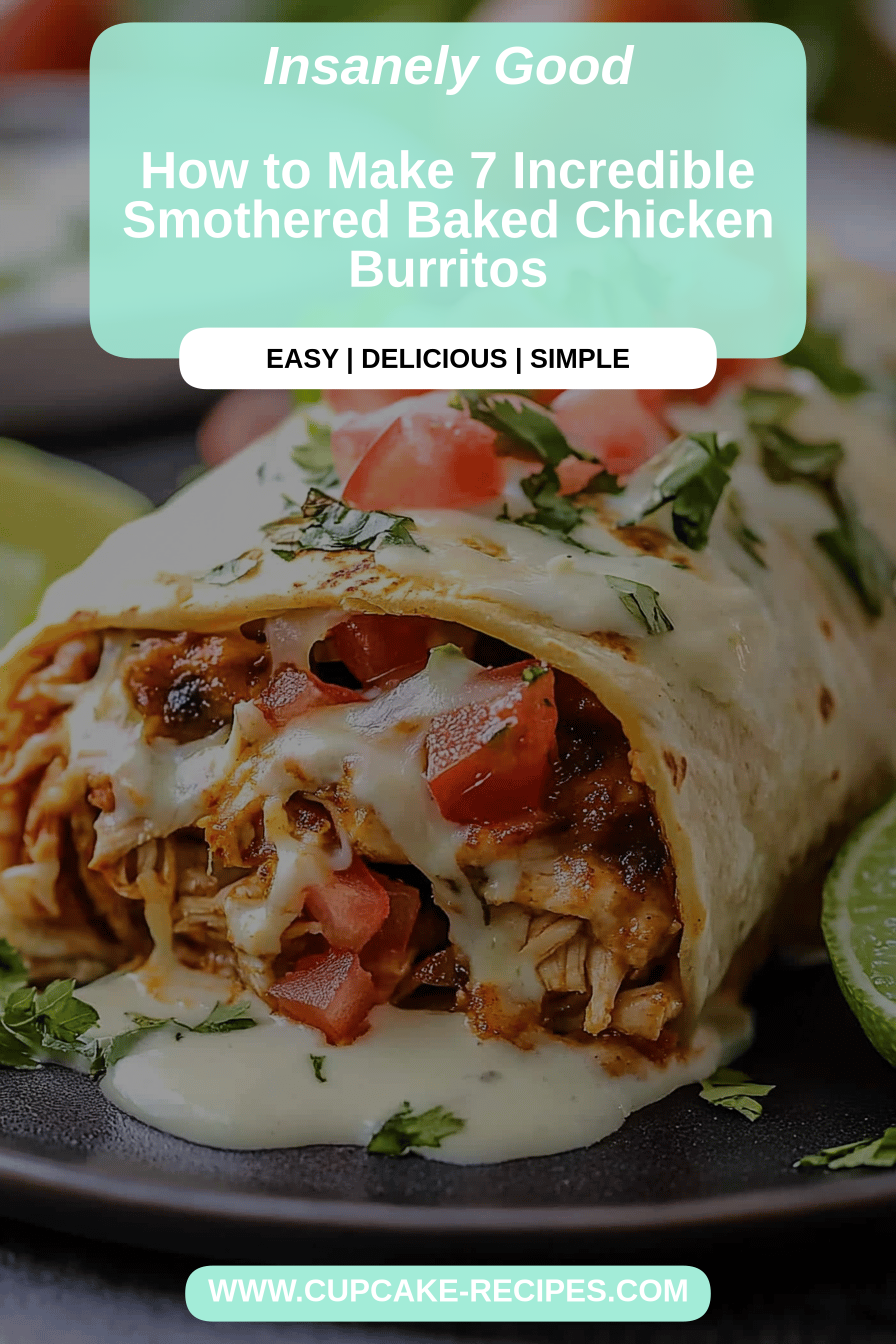 Smothered Baked Chicken Burritos final dish beautifully presented and ready to serve