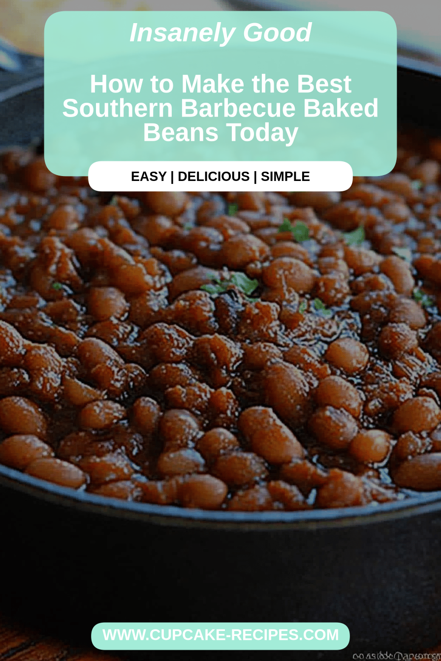 Southern Barbecue Baked Beans final dish beautifully presented and ready to serve