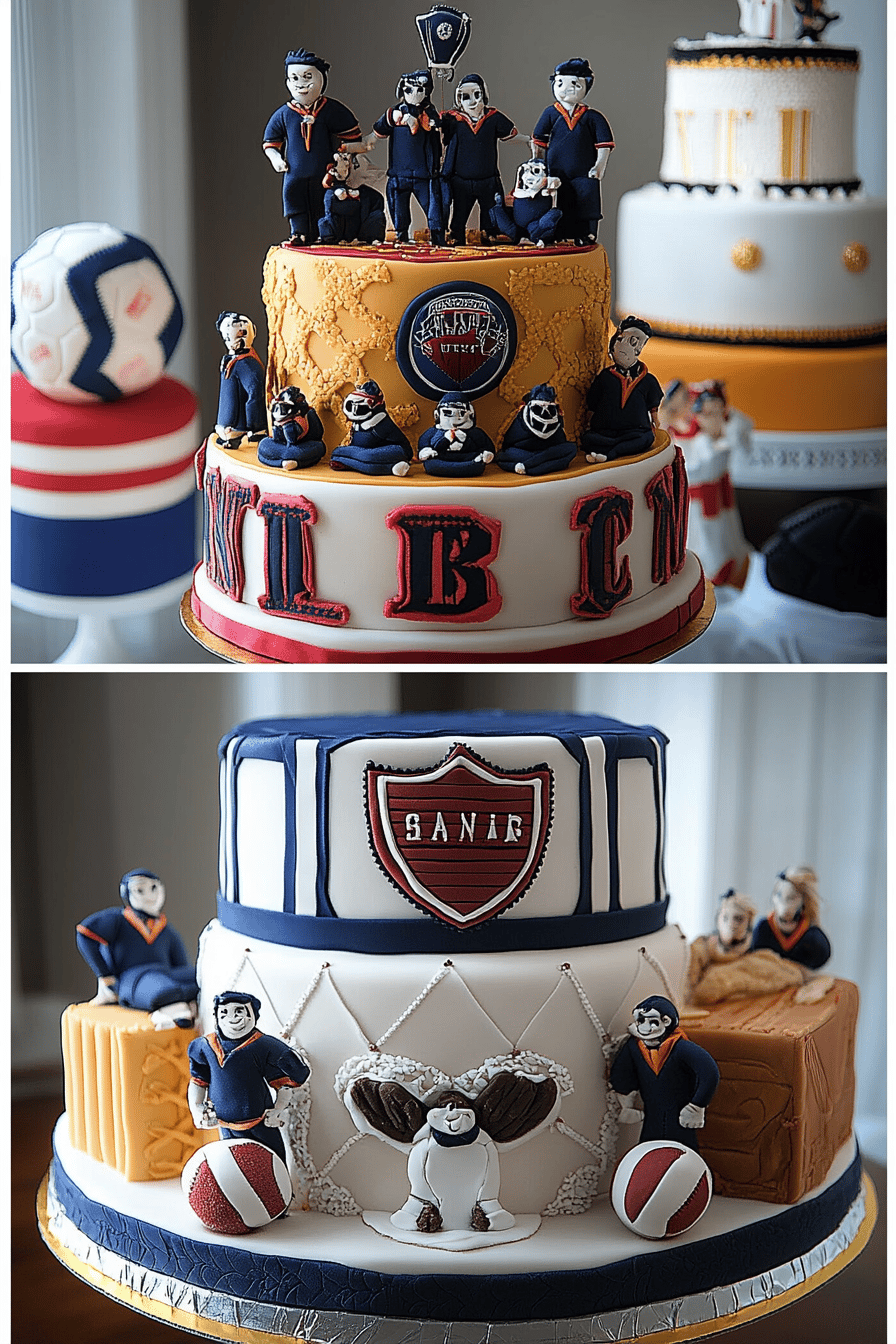 Sports Fan Cake Ideas ingredients organized and measured on kitchen counter