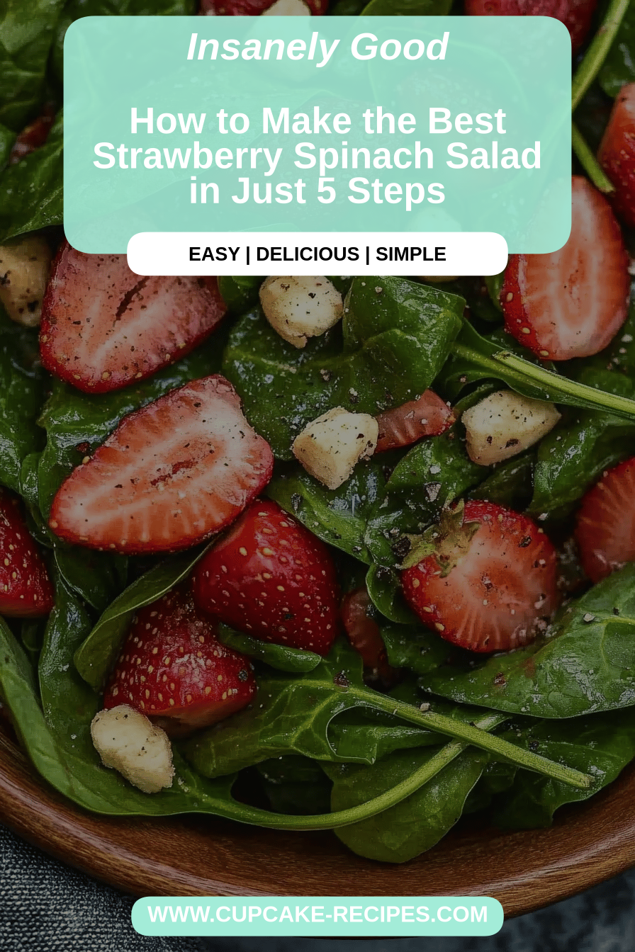 Strawberry Spinach Salad Recipe final dish beautifully presented and ready to serve