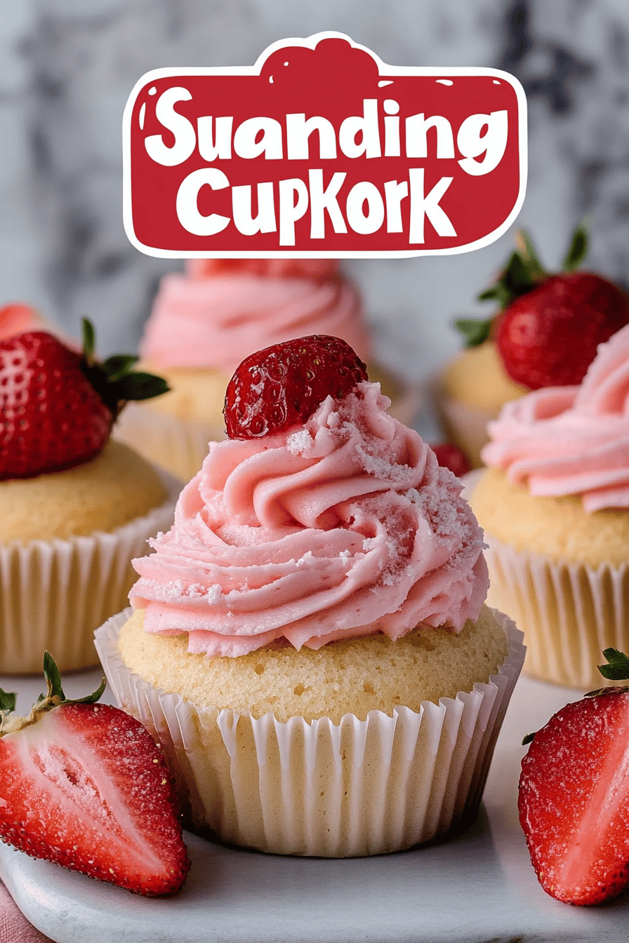 Strawberry Surprise Cupcakes