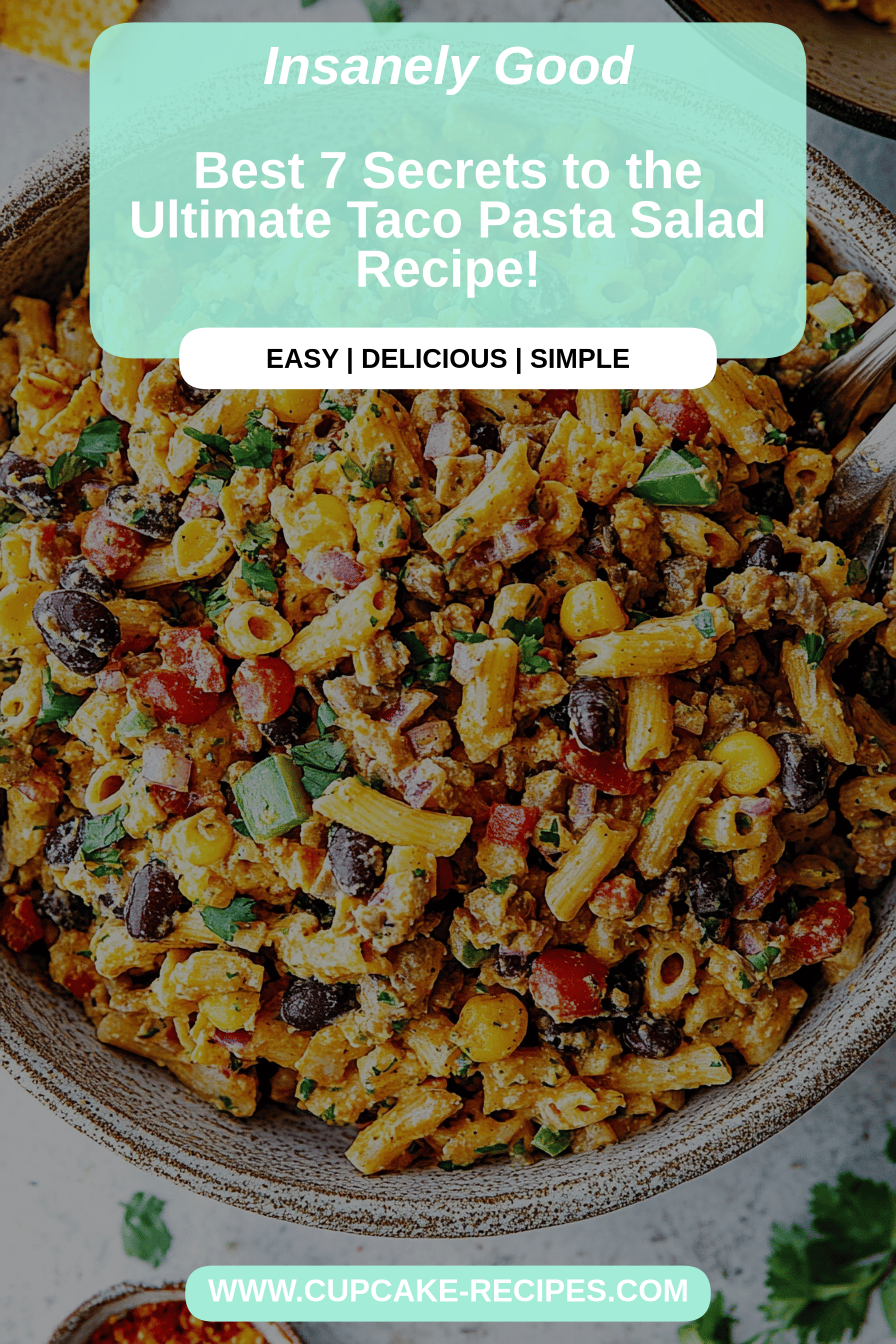 Taco Pasta Salad Recipe final dish beautifully presented and ready to serve