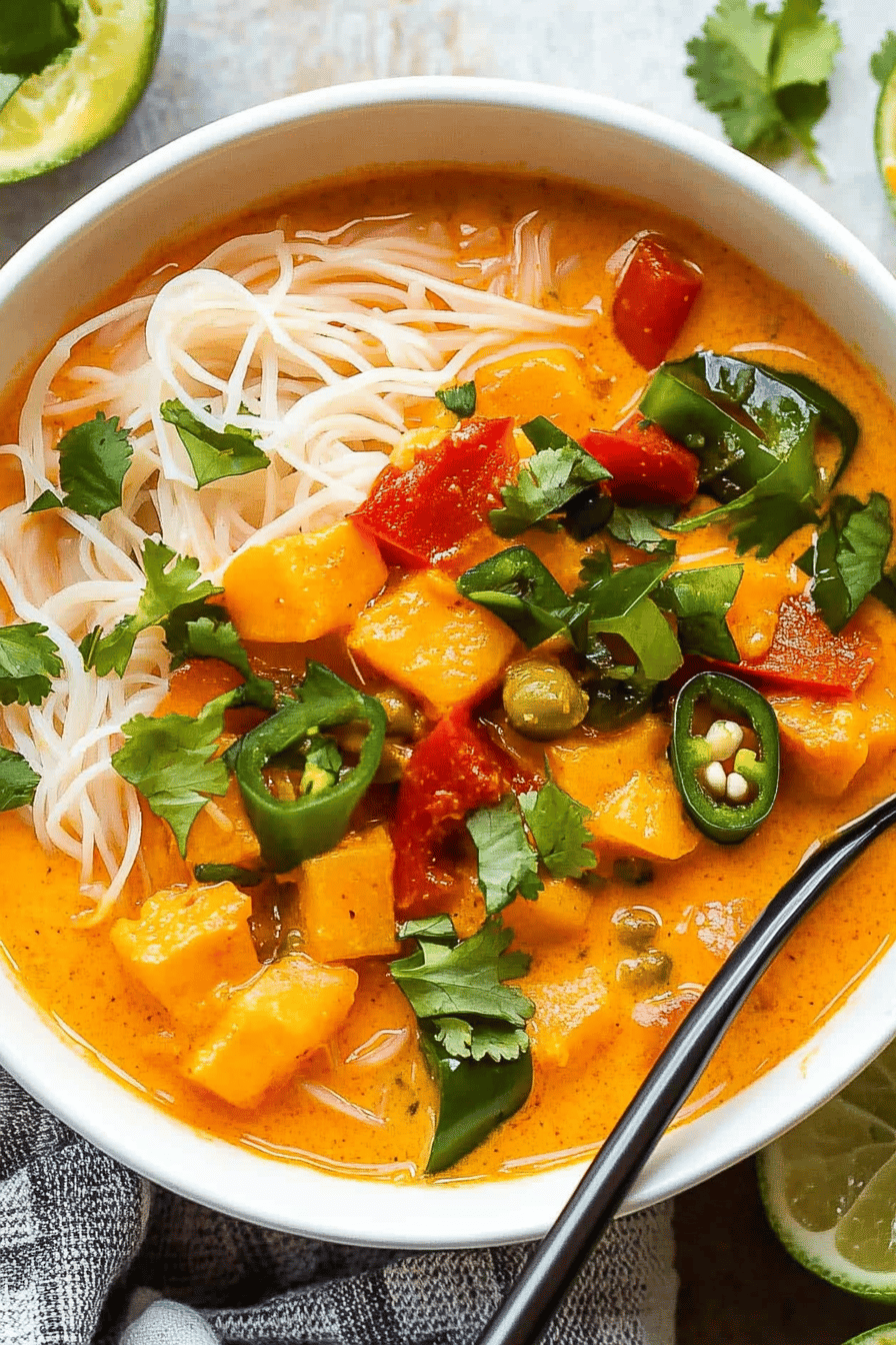 Thai coconut curry soup