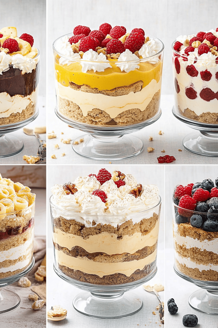 Trifle recipe ingredients organized and measured on kitchen counter