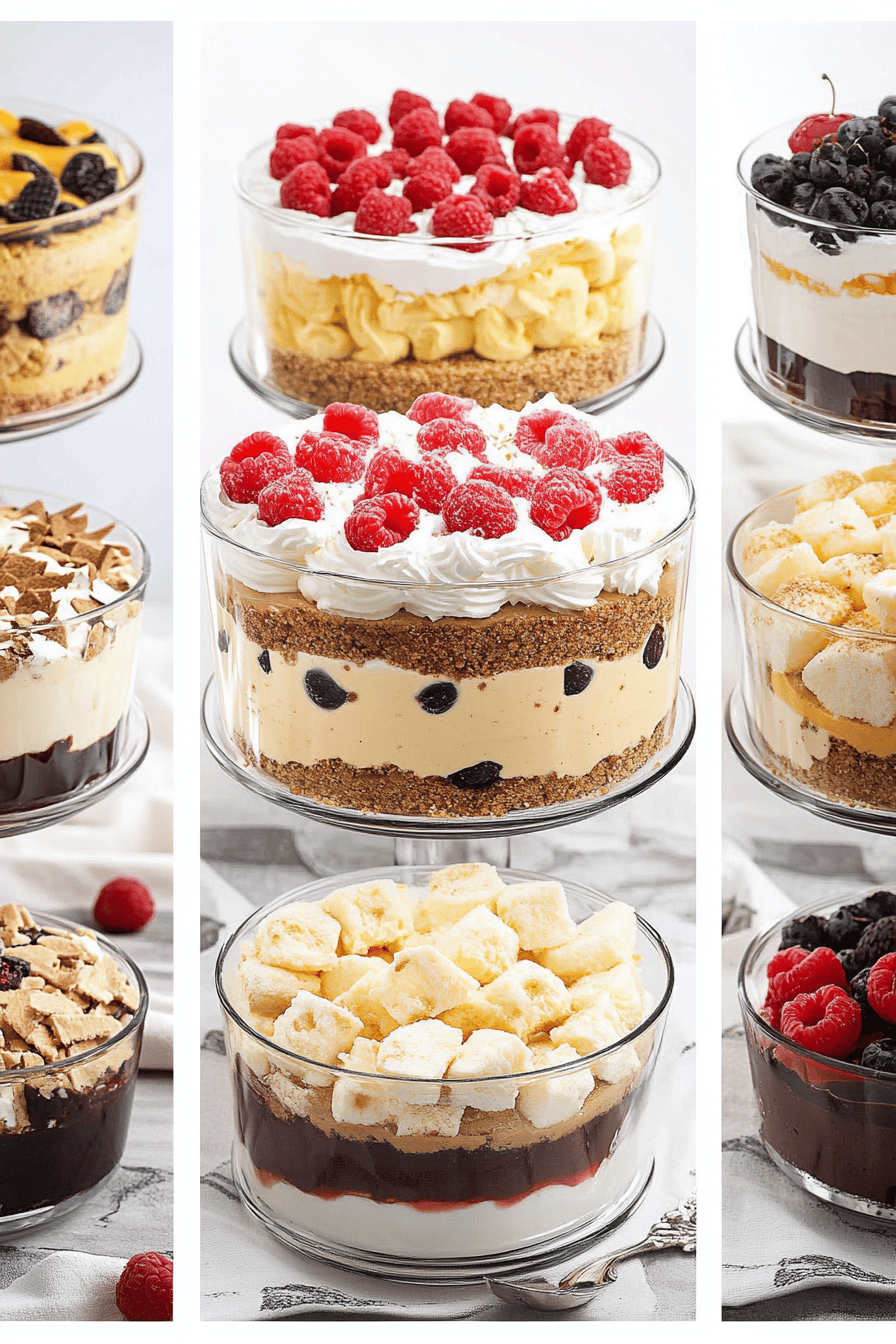 Trifle recipe slice on plate showing perfect texture and swirl pattern