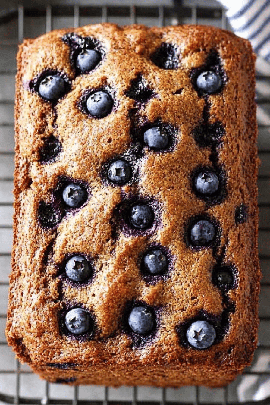 blueberry banana bread ingredients organized and measured on kitchen counter