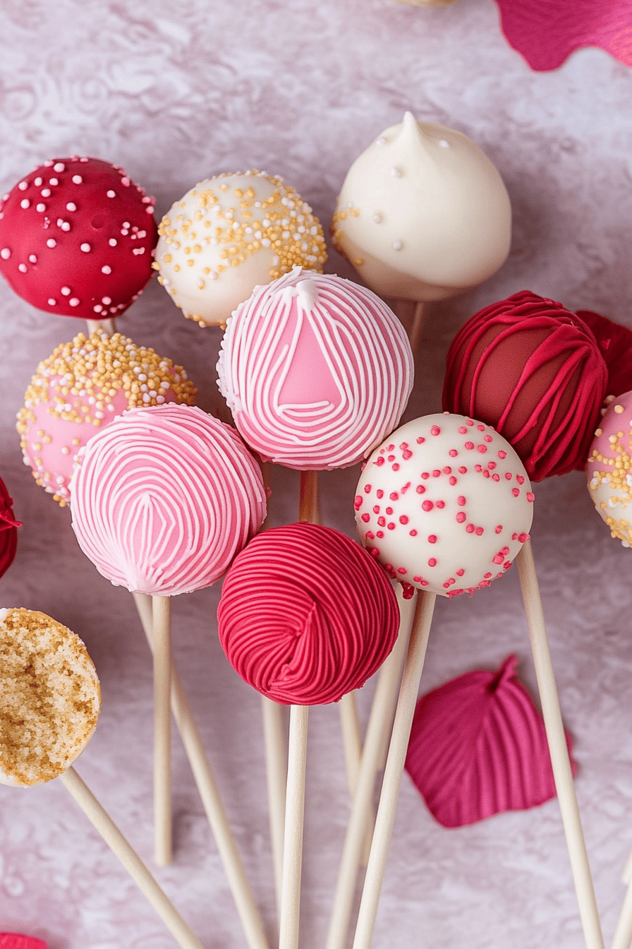 cake pops slice on plate showing perfect texture and swirl pattern
