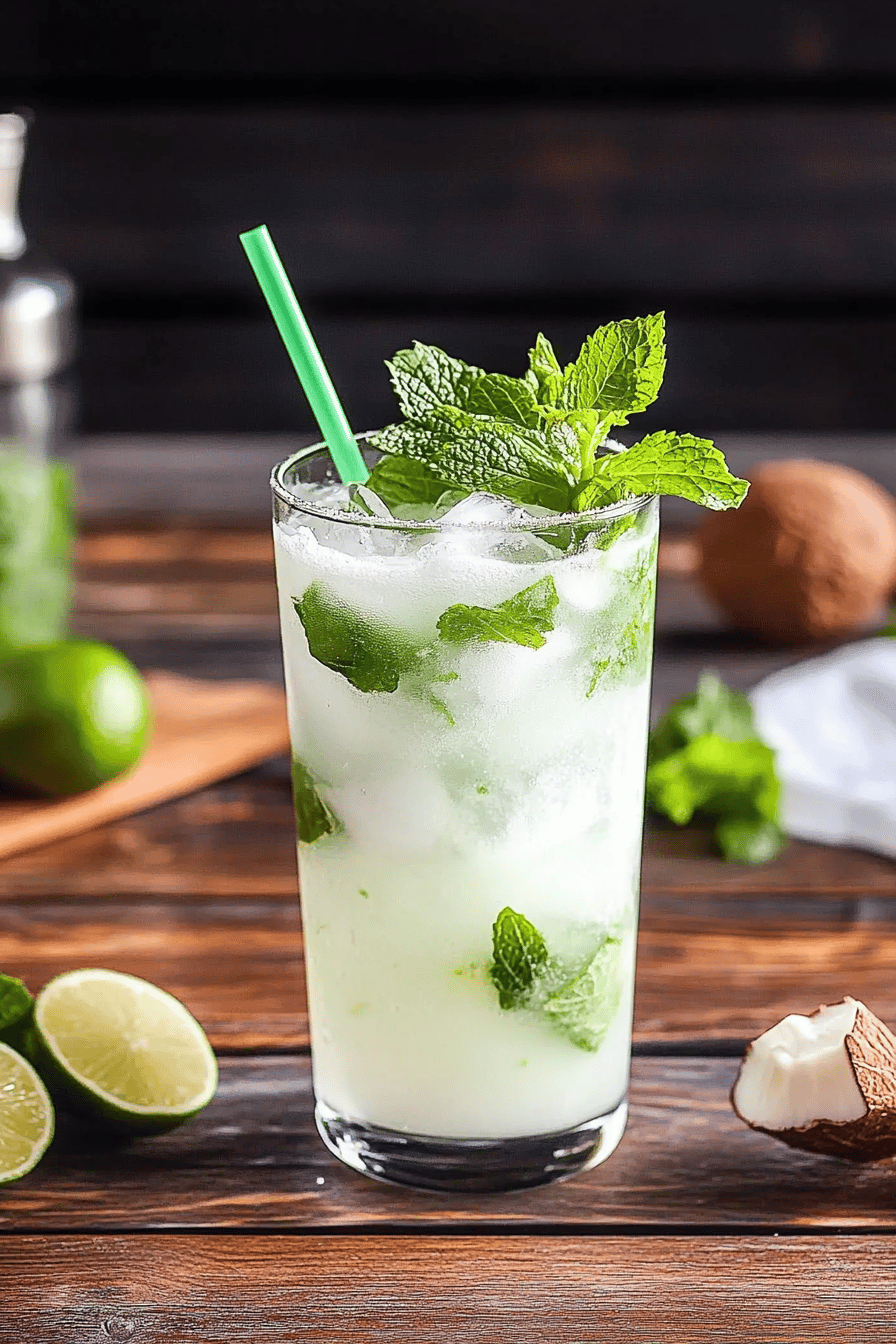 coconut rum mojito
