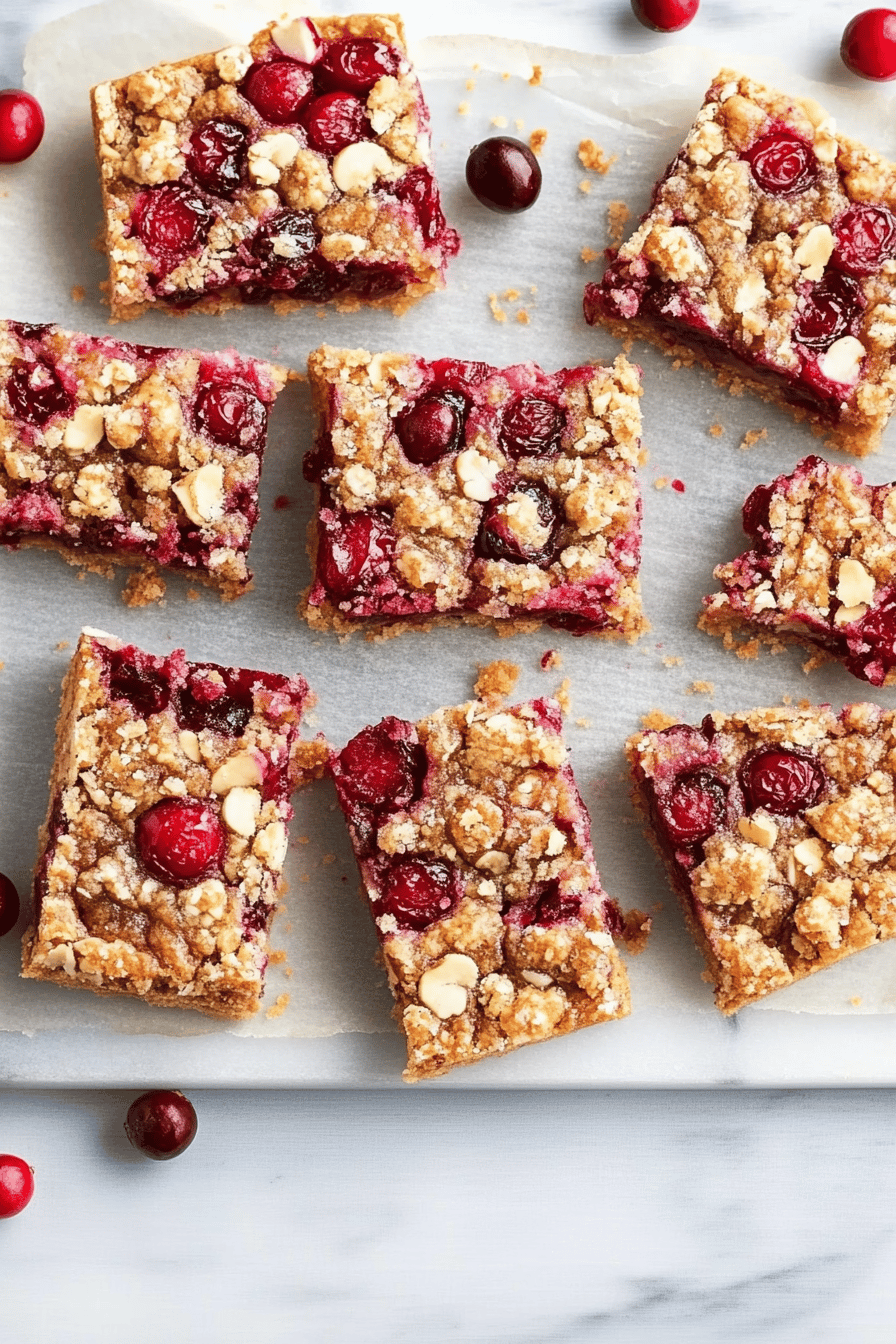 cranberry caramel bars ingredients organized and measured on kitchen counter