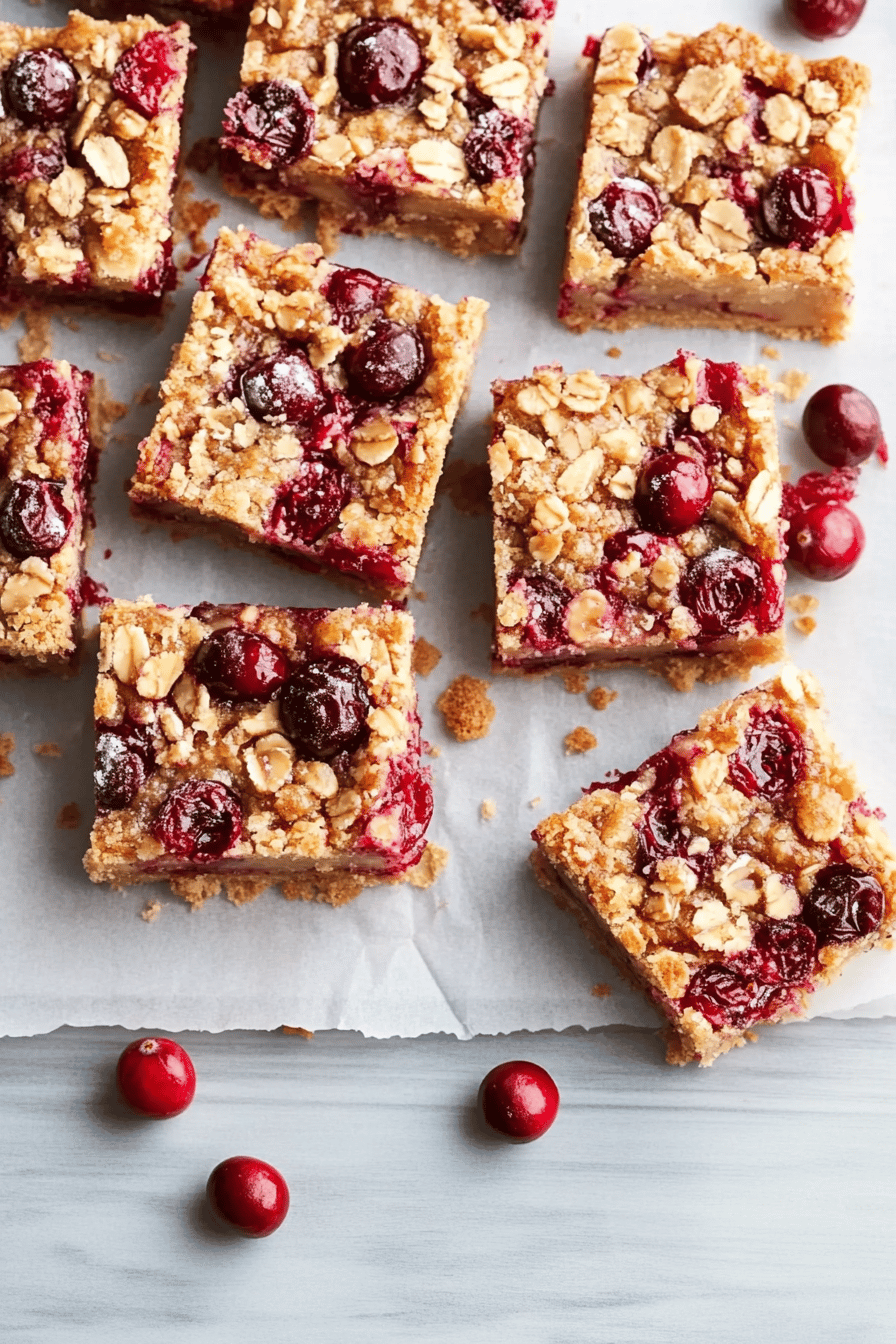 cranberry caramel bars