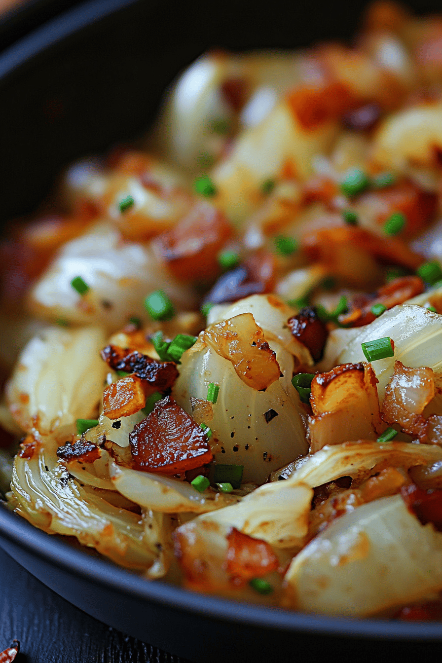 fried cabbage ingredients organized and measured on kitchen counter