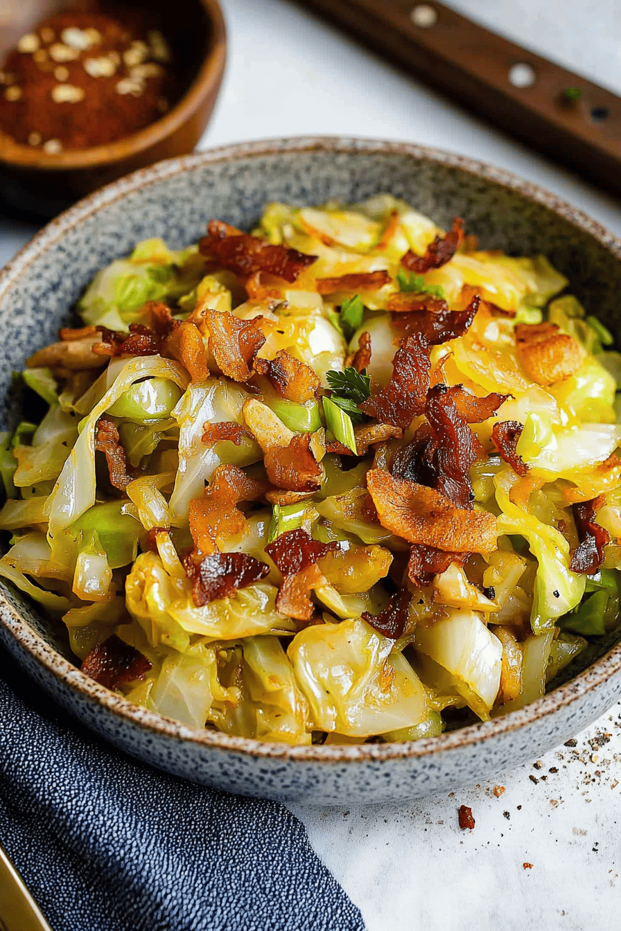 fried cabbage side dish